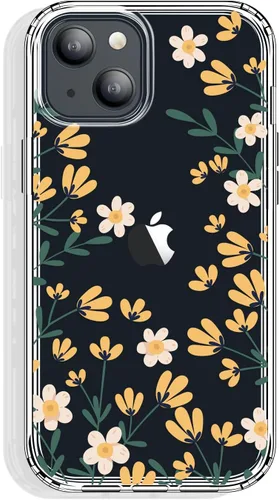 Vista 57 de GYZYA Funda transparente para iPhone 14 y iPhone 13 de 6.1 pulgadas con diseño de patrón, funda protectora delgada de TPU + parachoques a prueba