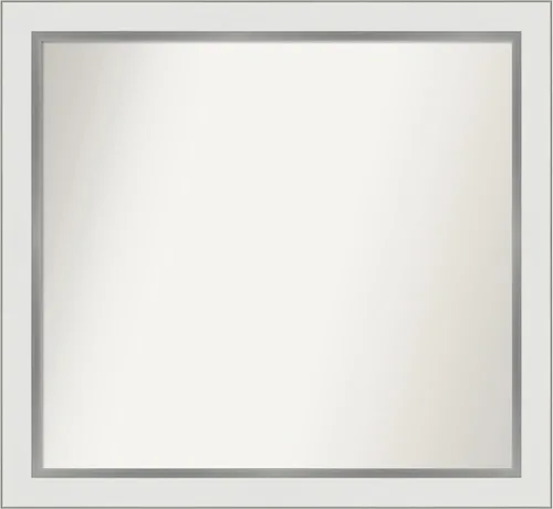 Vista 513 de Amanti Art Espejo personalizado, espejo de baño estrecho Alexandria White Wash, espejo de pared o espejo de tocador de baño sobre el fregadero