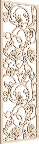 Vista 98 de Caspian Paneles de pared de madera con calado decorativo perforado, 9 3/8 pulgadas de ancho x 24 3/8 pulgadas de alto x 1/4 de alto, cereza