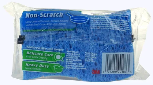 Vista 4 de Scotch -Brite Esponjas exfoliantes antiarañazos, paquete de 21, envueltas individualmente