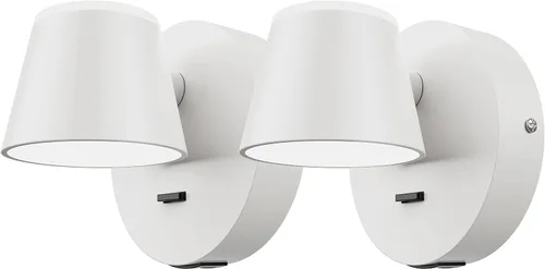 Vista 10 de URSOLA Aplique de pared que funciona con pilas con control remoto, lámpara de pared recargable con batería LED de 9000mAh, 3CCT y ajustable