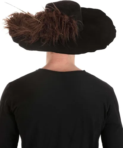 Vista 4 de Fun Costumes Sombrero de pirata Barbossa con plumas para adultos