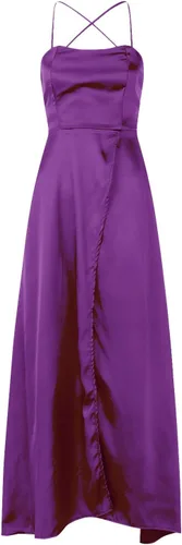 Vista 2 de NIANTIE Vestidos de cóctel para mujer 2023 con tirantes delgados, sexy, de satén, sin mangas, con vuelo, acampanado, vestido formal largo