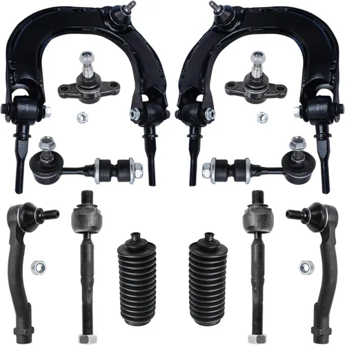Vista 21 de Detroit Axle – 12 brazos de control superiores e inferiores delanteros con rótulas, barras de unión exteriores e interiores con topes, barras