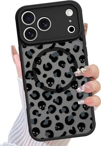 Vista 30 de TEAUGHT Compatible con iPhone 11 Funda con patrón lindo estampado de leopardo negro guepardo + protector de pantalla a prueba de golpes, funda