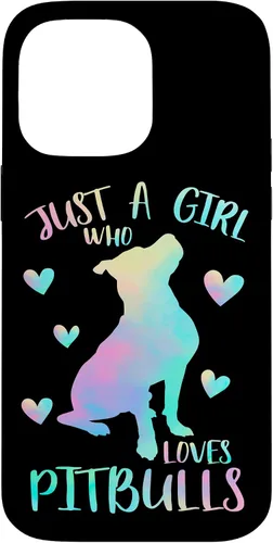 Vista 21 de Just a Girl Who Loves Pitbulls Watercolor Cute Pitbull Mama Case for iPhone 17