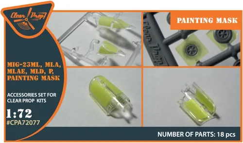 Vista 2 de CLEAR PROP CPA72077 1/72 MiG-23ML, MLD, P, MLAE PE fijado para kits de CP