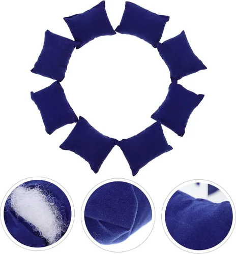 Vista 7 de Holibanna 80 piezas de brazaletes de almohada para reloj, pulseras caja de reloj de almohada, cojín de espuma, collar de cadena negra, aretes