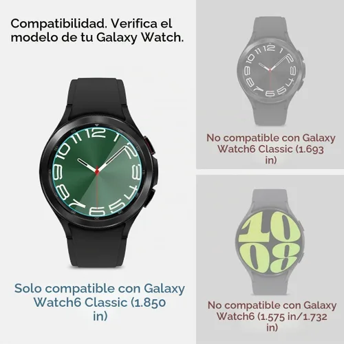 Vista 2 de Spigen GlasTR EZ FIT - Protector de pantalla para Galaxy Watch 6 Classic