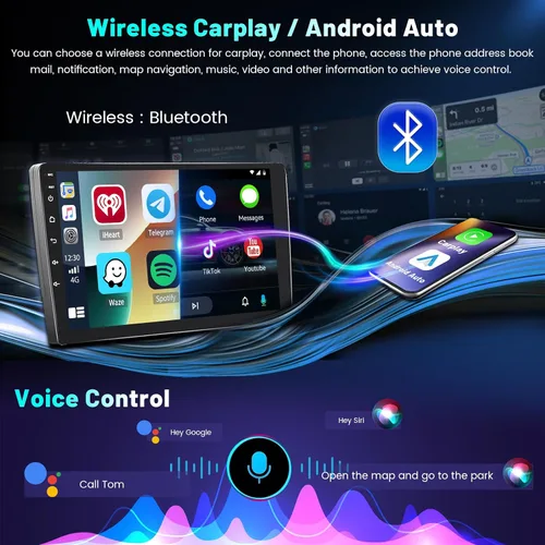 Vista 4 de 4+64G 9 '' Android 15 Estéreo del coche para Honda Civic 2006-2011 IPS Touchscreen Radio Wireless CarPlay Android Auto 5G WiFi Bluetooth Plug and