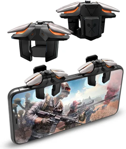 Vista 10 de Newseego for Mobile Game Controller Trigger, [Upgraded Version] Mobile Controllers Colorful Trigger Sensitive Shoot and Aim Button for Rules of