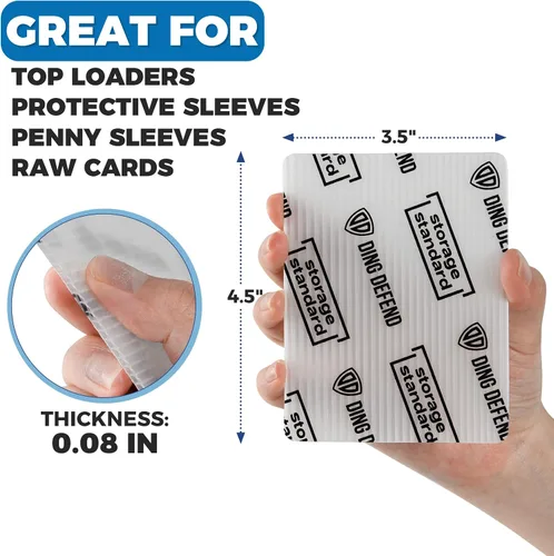 Vista 4 de Protectores de envío de tarjetas coleccionables – Insertos de plástico ultra fuertes de primera calidad – Paquete de 110 – 3.5 x 4.5 pulgadas Blanco