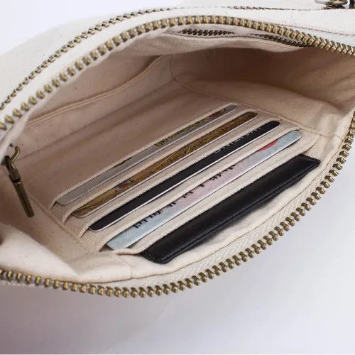 Vista 9 de Bolsa de nailon para pulseras de maquillaje, bolsa de pulseras impermeables con bolsillo con cremallera, bolsa para tarjetas de crédito