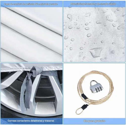 Vista 6 de Nilight - Funda impermeable para automóvil SUV, protección para todo tipo de clima, se adapta a 183-190 pulgadas