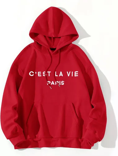 Vista 3 de BLUBUKLKUN Sudaderas con capucha para mujer, Y2K Trendy otoño 2023 para mujer, estampado floral con cordón y bolsillo, suéter para mujer