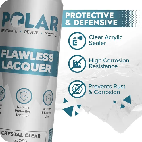 Vista 2 de Polar Clear Gloss - Spray de laca impecable – 4 x 13.5 onzas líquidas – Pintura en aerosol transparente – No se amarillenta y resistente a