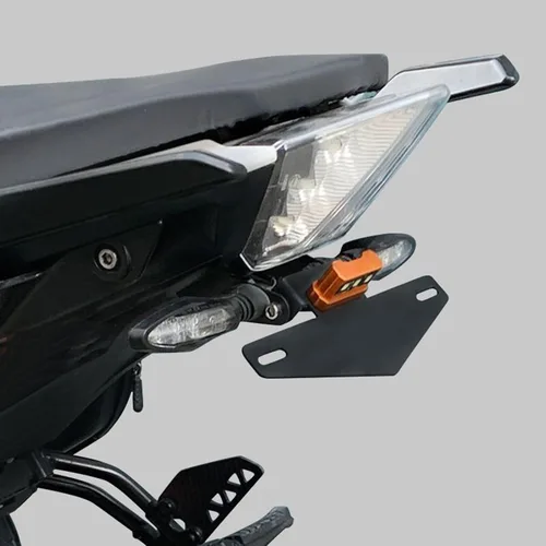 Vista 2 de Soporte para matrícula de motocicleta con luz de matrícula compatible con Duke 125 250 390 Duke390 2017-2021