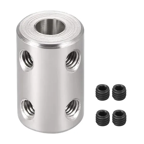 Vista 9 de TA-VIGOR Tornillo de acoplamiento de eje de 0.197 in a 0.197 in, D14 mm x L22 mm de diámetro de acero inoxidable rígido acoplador de eje conector