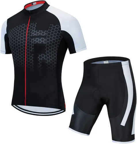 Vista 29 de Ciclismo Jerseys Sets Manga Corta Bicicleta Ropa Trajes Bicicletas Top Hombres MTB Jersey Transpirable Verano Verde Negro 1