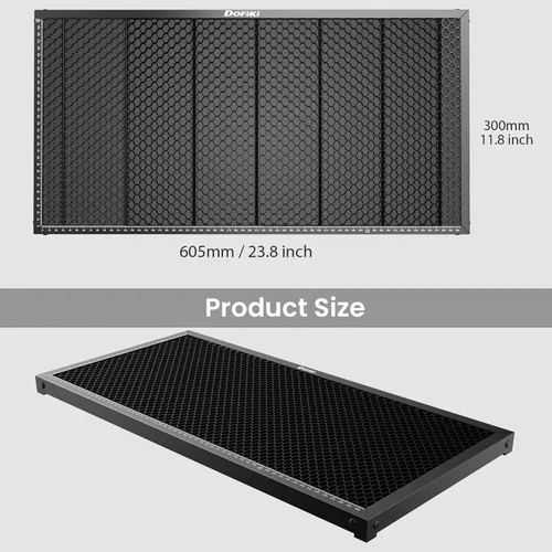 Vista 3 de Dofiki Cama láser de panal para cortador láser de CO2 P2 y P2S. Cama de corte de panal de acero diseñada para P2/P2S Construcción de acero sólido