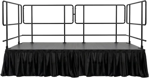 Vista 12 de Plataforma de escenario portátil de 4 x 4 pies con 1 falda de satén