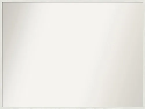 Vista 149 de Amanti Art Espejo de baño blanco para sobre el fregadero, 22 x 45 pulgadas, espejo de tocador rectangular blanco Lucie, marco de madera moderno