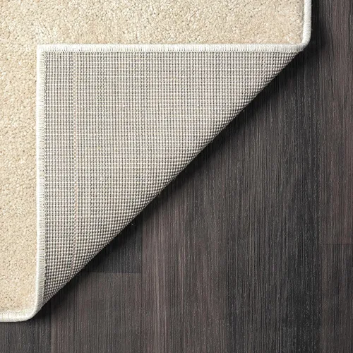 Vista 6 de Abani Nuevo Collection - Alfombra de área, diseño moderno de piel sintética, color marfil/beige, 4 x 6 pies, fácil de limpiar, duradera para niños