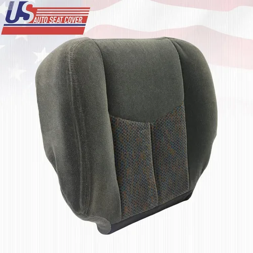 Vista 2 de 2003-2007 para Chevy Silverado 1500 2500 3500 Cubierta de asiento de tela inferior derecha Dk Gris