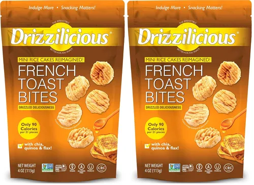 Vista 12 de Drizzilicious Mini Tortas de Arroz Sabor Pastel de Cumpleaños - Crujientes de Arroz, Aperitivo Saludable para Adultos y Niños, Tortas de Arroz