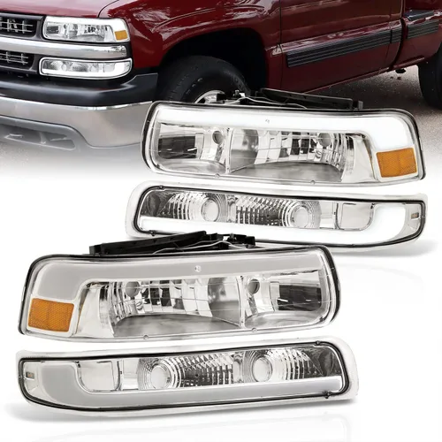 Vista 12 de AJP Distributors Juego de faros LED DRL con barra de tubo + esquinas parachoques de señal de conducción de señal izquierda derecha