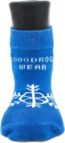 Vista 6 de Woodrow Wear, Power Paws - Calcetines originales para perro, color azul con copo de nieve, XXXL, se adaptan a más de 180 libras
