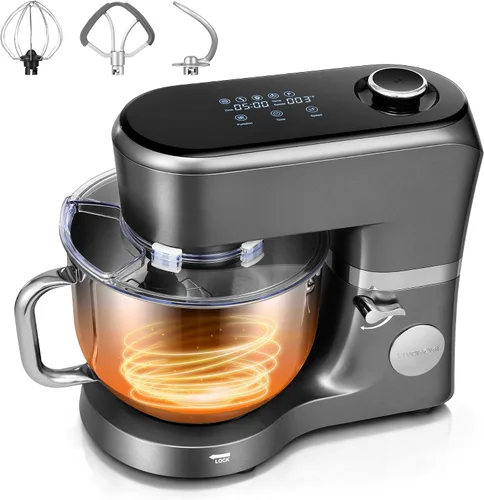 Vista 8 de VIVOHOME Batidora de pie con fermentación, preajustes de un toque, batidora eléctrica de masa con tazón de 6 cuartos, batidora de pie de cocina