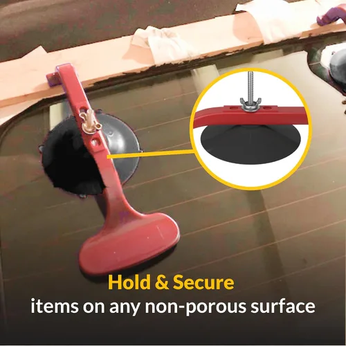Vista 8 de Suck N Clamp Abrazadera ajustable para tazas, material de acrilonitrilo butadieno estireno, 7-1/8 pulgadas de largo, 3-3/8 pulgadas de diámetro