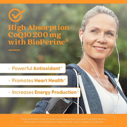 Vista 7 de Doctors Best COQ10 de Alta Absorción, Apoyo Cardíaco y Energético, Verificado por USP, CoQ10 Fermentado Naturalmente, Sin OGM, Sin Gluten, Sin Soja