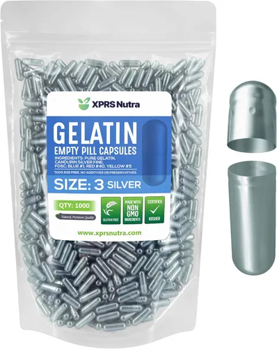 Vista 16 de XPRS Nutra Cápsulas vacías tamaño 3 – 1000 cápsulas vacías de gelatina – Pastillas de relleno de cápsulas de bricolaje – Tapa de gel de píldora