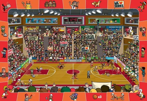 Vista 2 de Baloncesto - Spot and Find Puzzle, 100 piezas