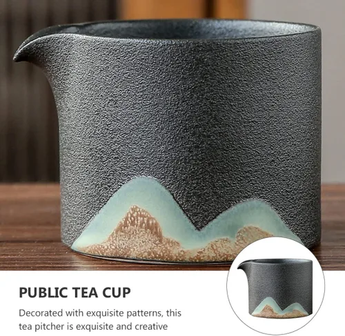 Vista 6 de Juego de té japonés para jarra, dispensador de té de cerámica, arcilla negra para té Oolong Puer