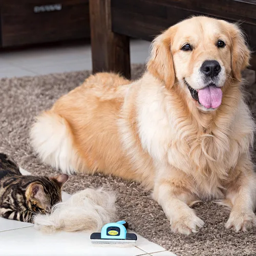 Vista 8 de Cepillo DarkPets para gatos y perros para animales pequeños, medianos y grandes, con pelo corto a largo Reduce drásticamente el desprendimiento