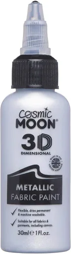 Vista 13 de Cosmic Moon - Pintura metalizada para tela 3D - 1.01fl oz - Azul - Pintura textil para ropa, camisetas, bolsos, zapatos y lienzo