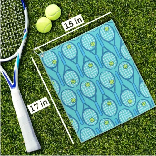 Vista 2 de Millie Rose - Toallas de tenis con múltiples estampados de moda, toallas de tenis de algodón de microfibra suave de 15 x 17 pulgadas con clip
