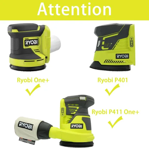 Vista 2 de khanka Carcasa rígida de repuesto para lijadora Ryobi One+/P411 One+/P401 de 18 V de órbita aleatoria, solo funda.