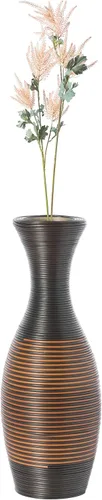 Vista 10 de Jarrón artificial de ratán de 38 pulgadas de alto en elegante color beige, pieza de declaración para decoración de sala de estar, entrada o pasillo
