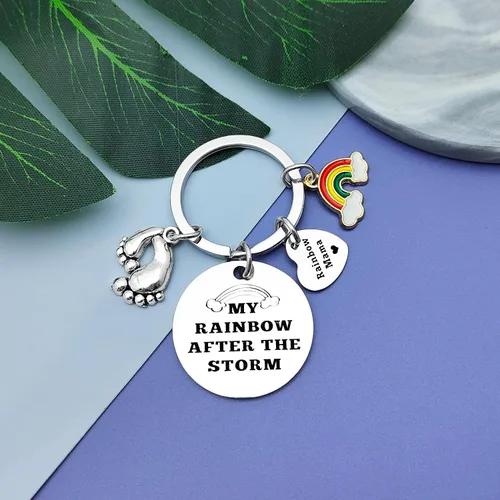 Vista 3 de Llavero inspirador para el día de la madre para la nueva mamá, regalo para mamá primeriza, regalo para mamá primeriza, joyería para cumpleaños