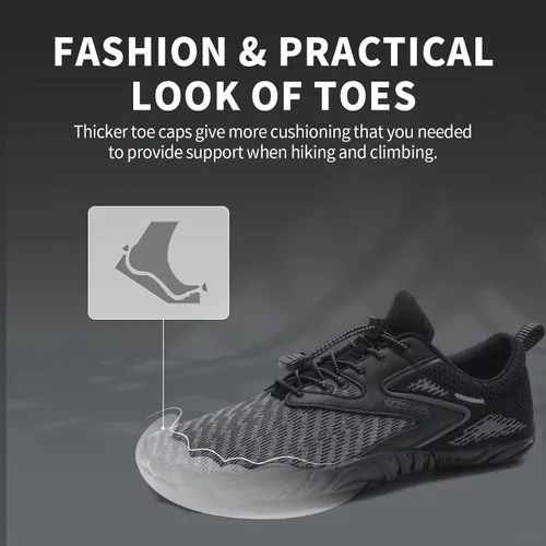 Vista 3 de WateLves Men's Barefoot Outdoor Athletic Shoes - Trail Running, Climbing, Boating, Hiking, Walking, and Water Sports