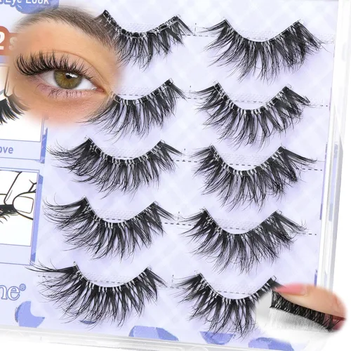 Vista 11 de Wispy Half Lashes Strips Cat Eye False Eyelashes Natural Corner Lashes