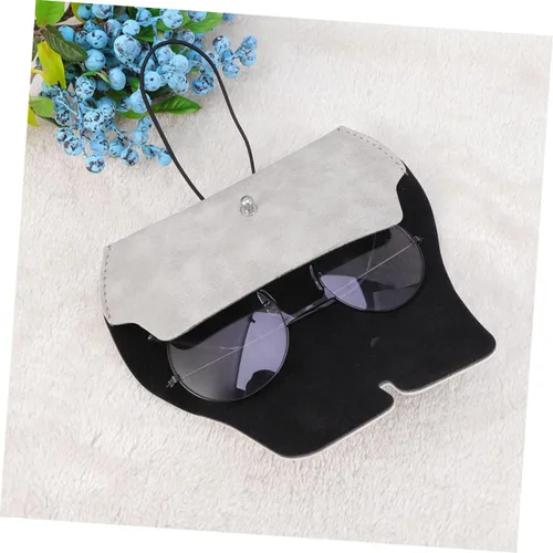 Vista 7 de BESTYASH Estuche portátil para gafas de sol, 2 piezas, caja de gafas de cuero, resistente a arañazos