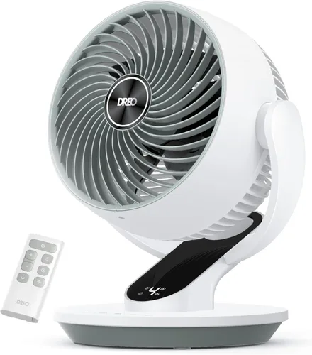 Vista 9 de Dreo Ventilador para dormitorio, ventilador circulador de aire de mesa oscilante de 13 pulgadas para toda la habitación, ajuste de inclinación