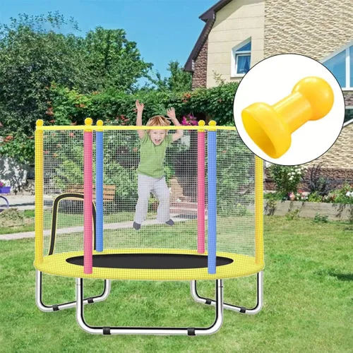 Vista 7 de Tapa de poste de recinto, tapas de poste de trampolín para niños, gancho de red, cubierta de poste de trampolín en forma de G para anillos de metal