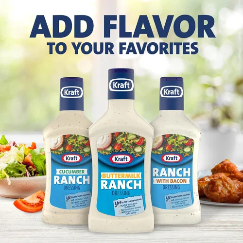 Vista 7 de Kraft Aderezo Ranch de Suero de Leche, Botella de 16 fl oz