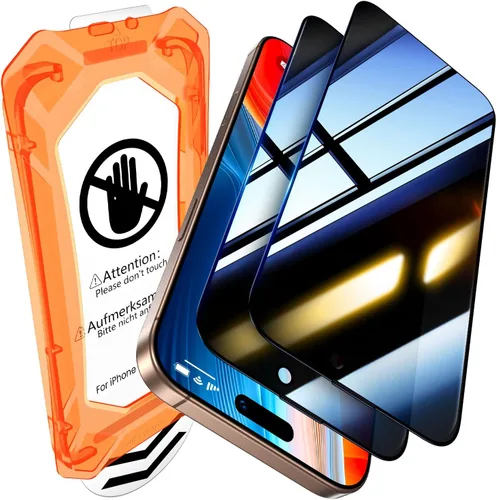 Vista 8 de UniqueMe - Protector de pantalla con filtro de privacidad para iPhone 12 Pro Max - [Resistente a roturas de grado militar y dureza 9H+] Protector